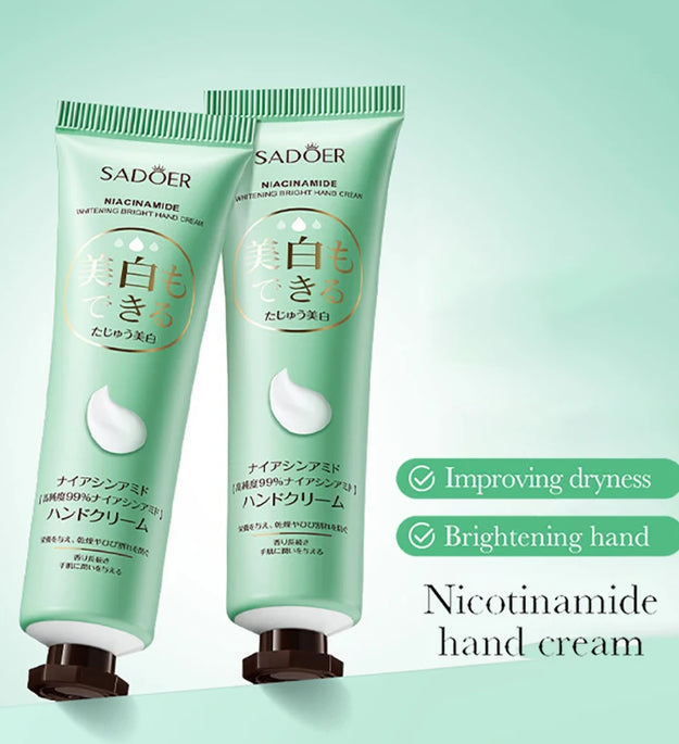 1pcs/2pcs SADOER Nicotinamide Hand Cream Anti-Drying Crack Moisturizing Brightening Repairing Hand Creams For Hands Skin Care