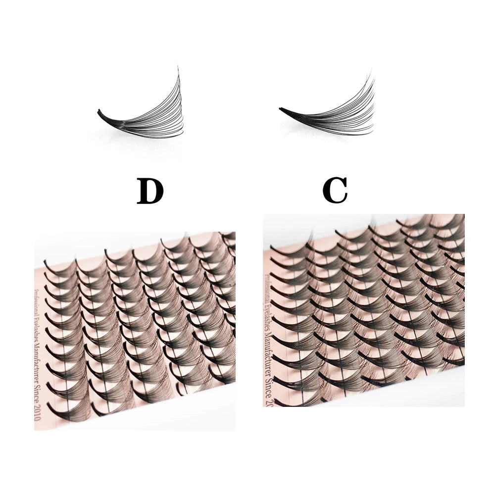 Goddess 12D/14D/16D/20D Premade Fan Eyelash Extensions Natural Soft Russian Volume Lashes Faux Mink Individual Lash Extensions