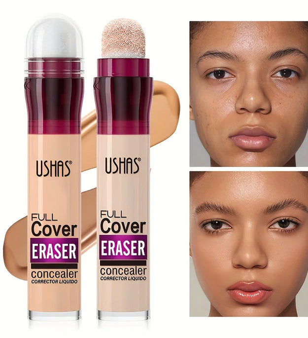 New Sponge Head Concealer for Dark Circles Freckles Acne Pigmentation and Blemishes Long Lasting Moisturizing Liquid Foundation