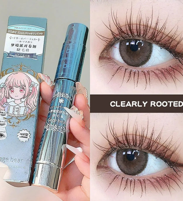 Gege Bear Dream Party Curly Black Sun Flower Mascara Cute Design All Day Long-Wearing Lash-Lengthening Thick Volume Eyelashes