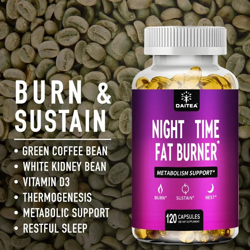 Nighttime Fat Burner - Carb Blocker, Metabolism, Fat Burning Supplement