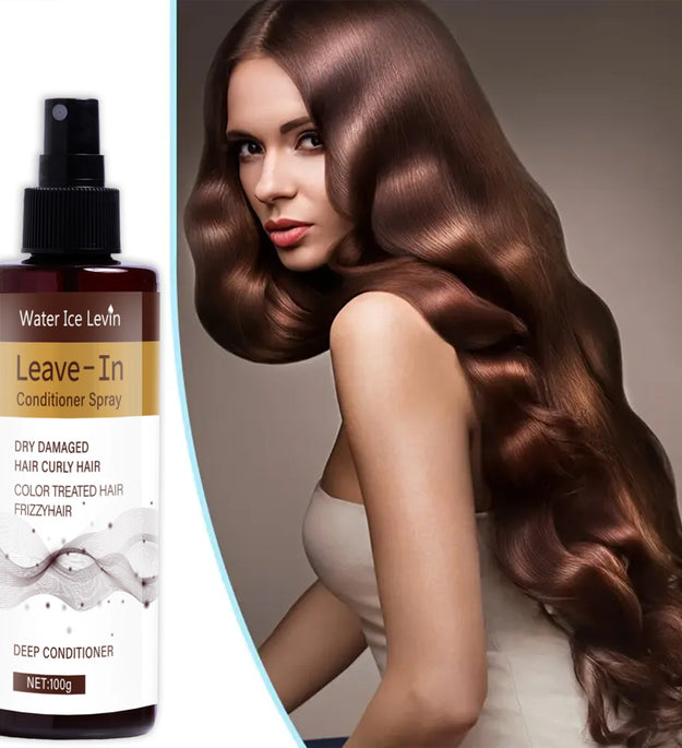 Leave-In Conditioner Spray with Keratin & Argan Oil - Deep Hydration for Curly/Color-Treated Hair - Frizz Control & Shine Enhanc
