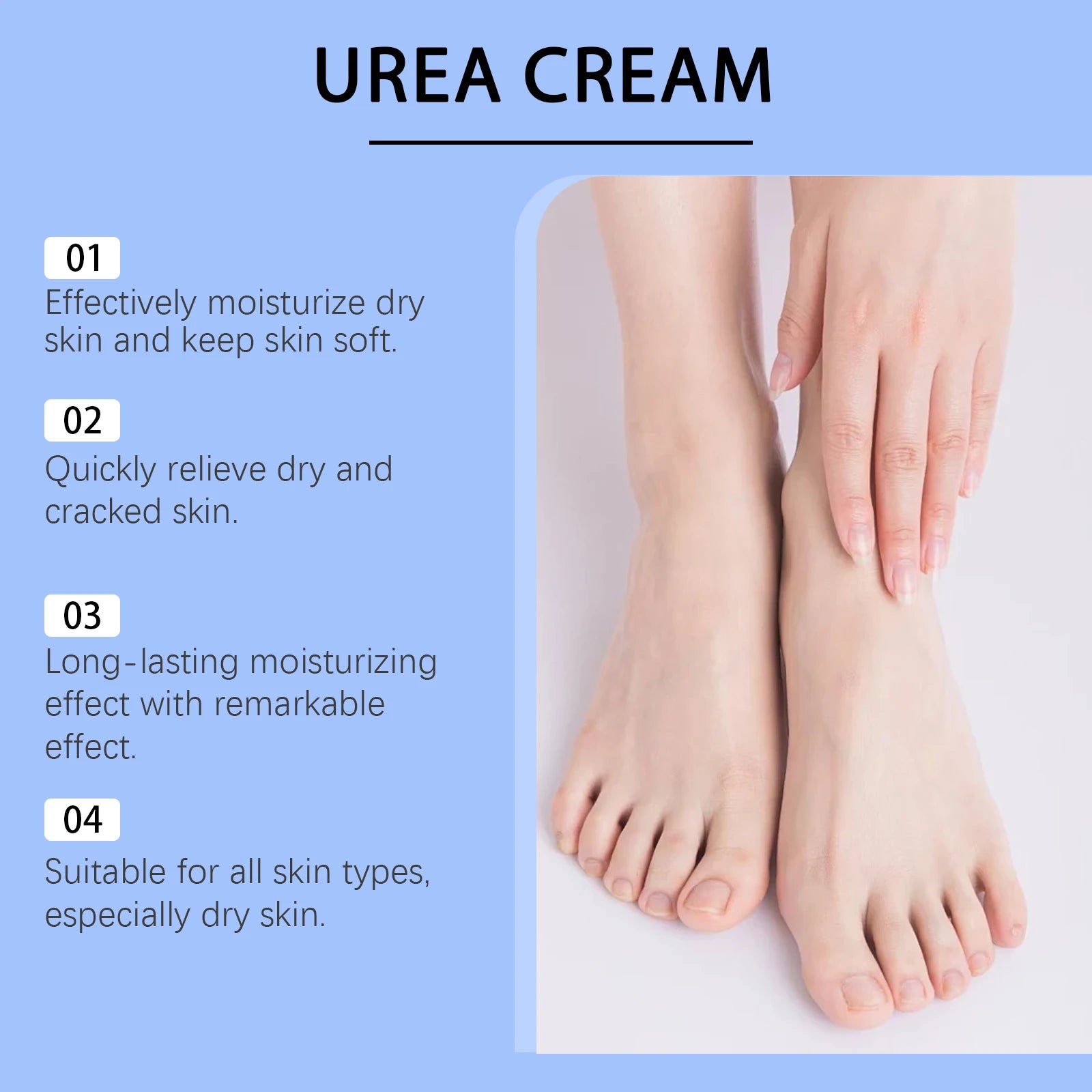60% Urea Foot Cream Heel Repair Moisturizing Soft Relieve Drying Cracked Remove Calluses Dead Skin Removal Hand Foot Skin Care
