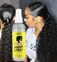 GZE Sleek Ponytail Freeze Spray - Long Lasting Hold, Frizz Control, and Shine - Non-Sticky Formula for Professional Looking - BlissFully