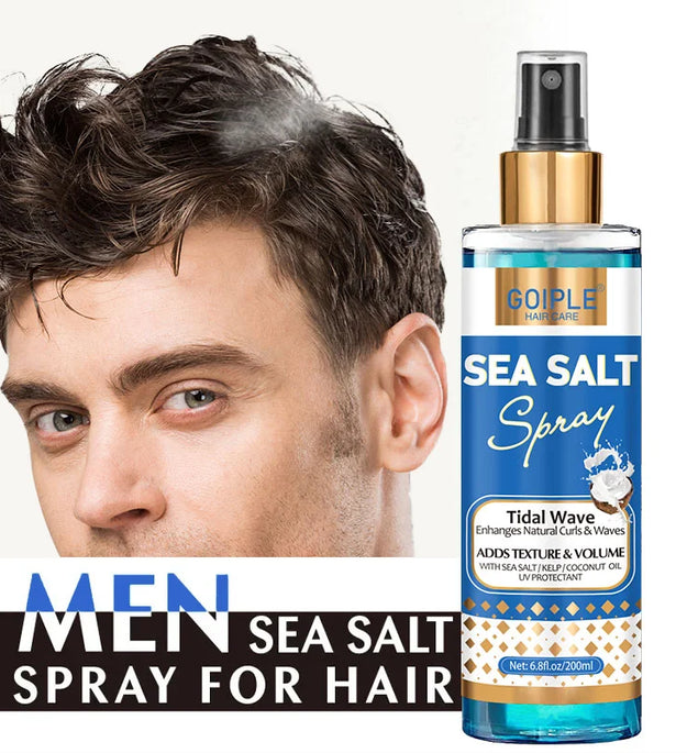 GOIPLE 200ml Sea Salt Spray Moisturizes Conditions Hair Texture Thicknes Beach Surfer Hairspray Mist For Men and Women