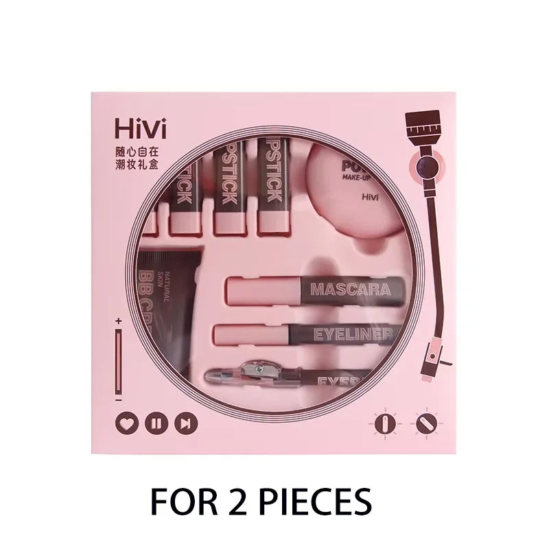 HiVi Makeup Gift Box Powder Glue Record Limited Lipstick Powder Makeup gift box set Valentine's Day gift for your wife