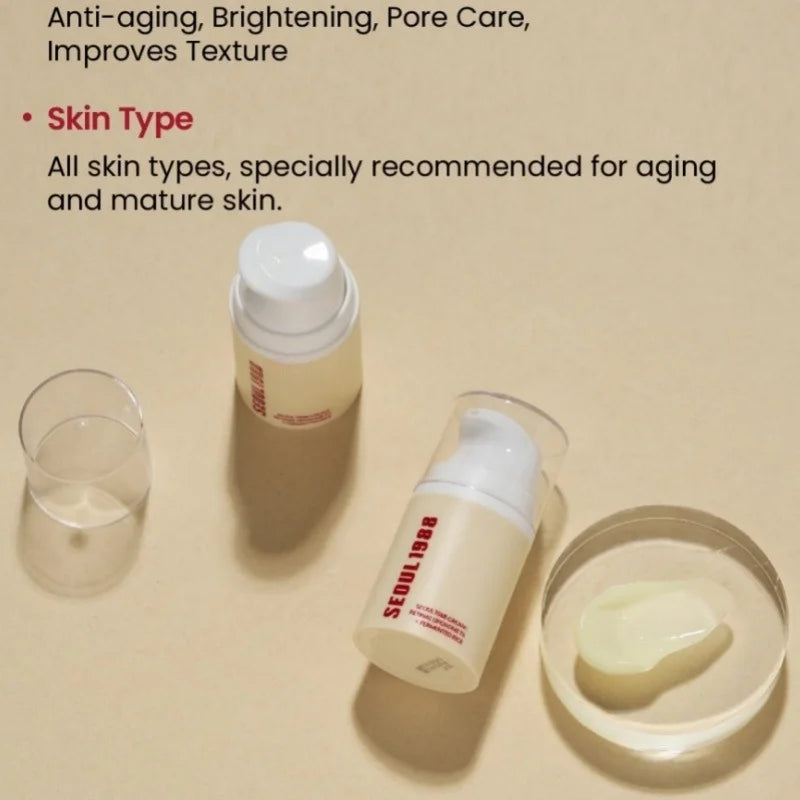 Seoul 1988 Anti-Aging Trio: 4% Retinal Eye Cream + 2% Retinal Serum w/ Black Ginseng for Wrinkles & Brightening,Korean Skincare - BlissFully