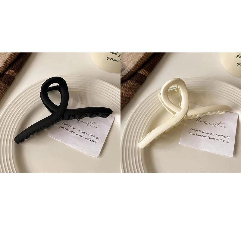 2/4Pcs Women Hair Claw Clip Cross Matte Hairpin Fashion Hairgrips Large Hair Claw Crab Clips Girls Korean Hair Accessories - BlissFully