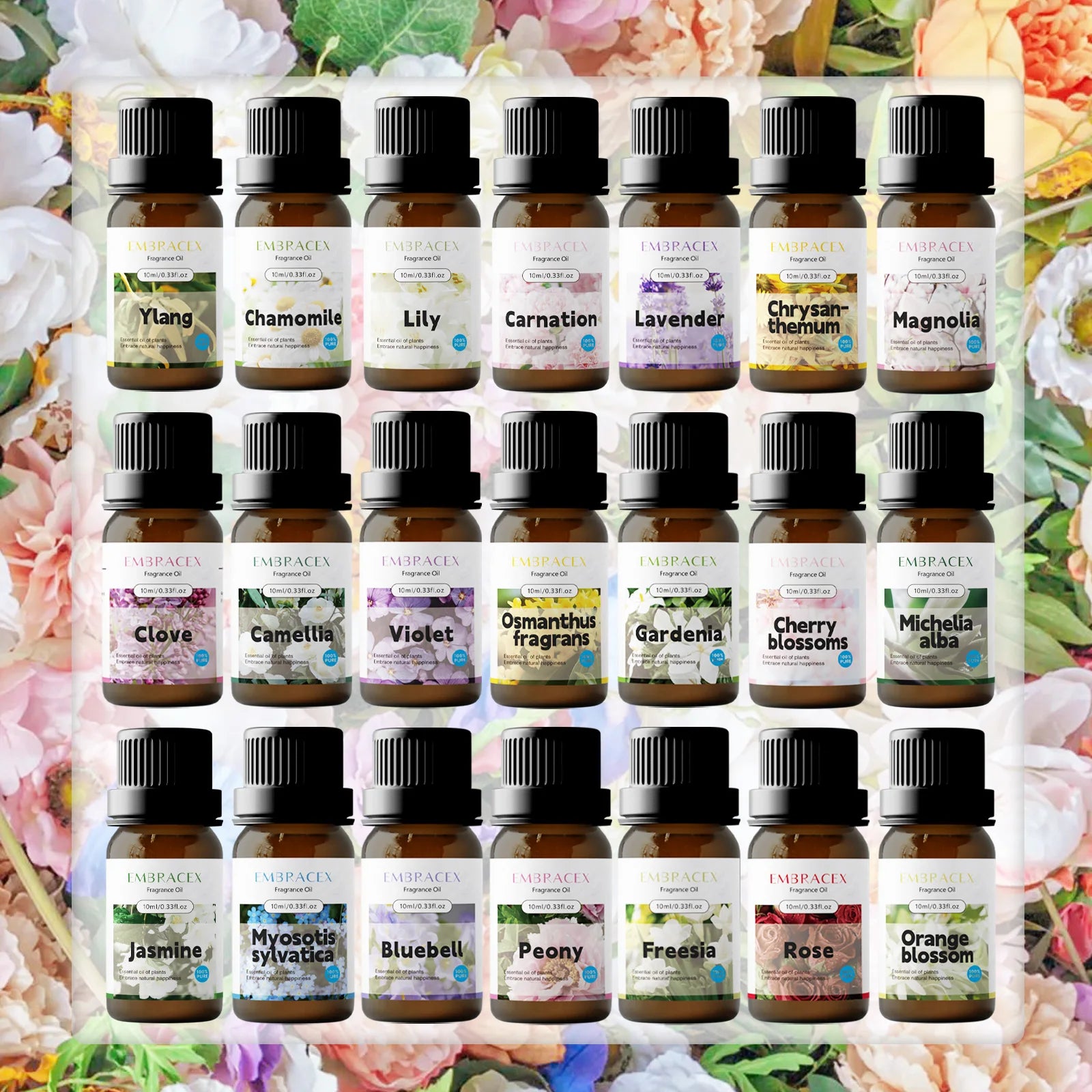 10ml Orange blossom Essential Oils Floral Perfume Oil Flower Fragance Skincare Perfumes Women Body Massage Oil Gifts