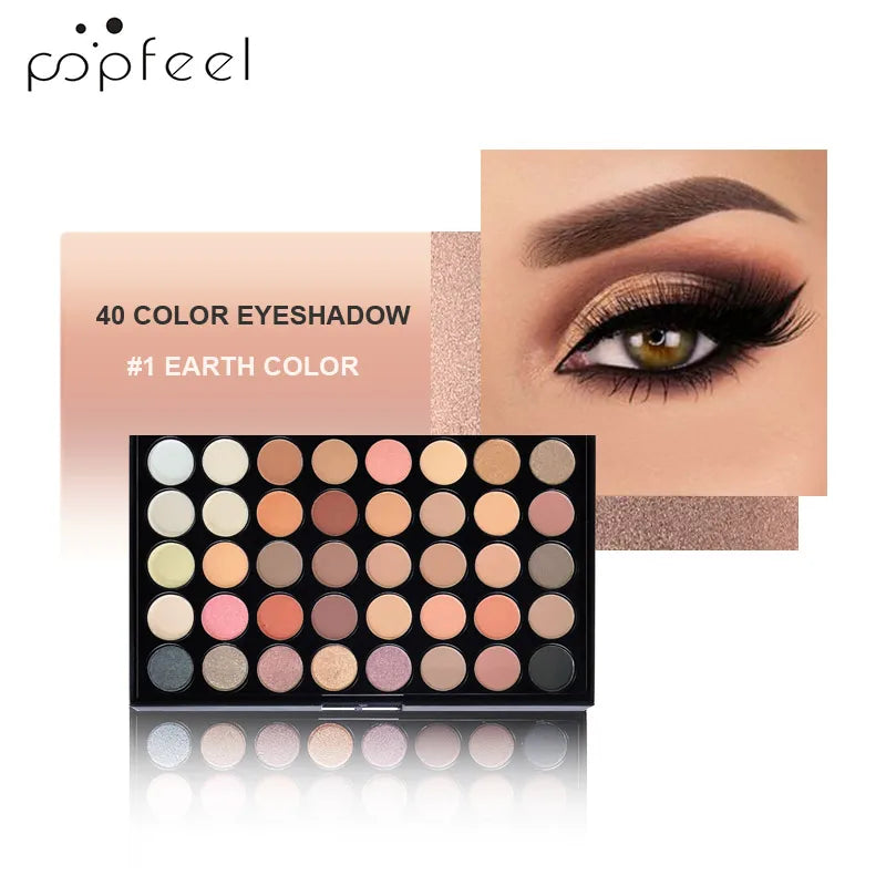 POPFEEL Christmas Eye Makeup Gift Set - Eyeshadow Palette, Eyeliner, Brow Pencil, Mascara-Perfect Eye Makeup Gift Set.