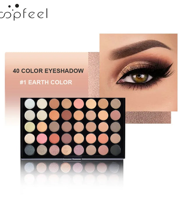 POPFEEL Christmas Eye Makeup Gift Set - Eyeshadow Palette, Eyeliner, Brow Pencil, Mascara-Perfect Eye Makeup Gift Set.