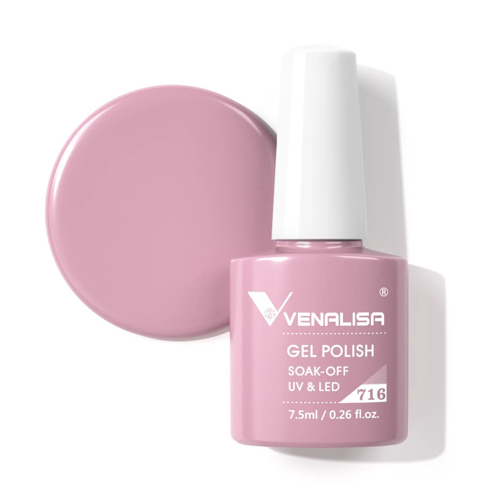 Venalisa HEMA TPO FREE Nail Gel Polish Glitter Gorgeous Full Coverage Soak Off UV LED French Nail Jelly Pink Nude Collection