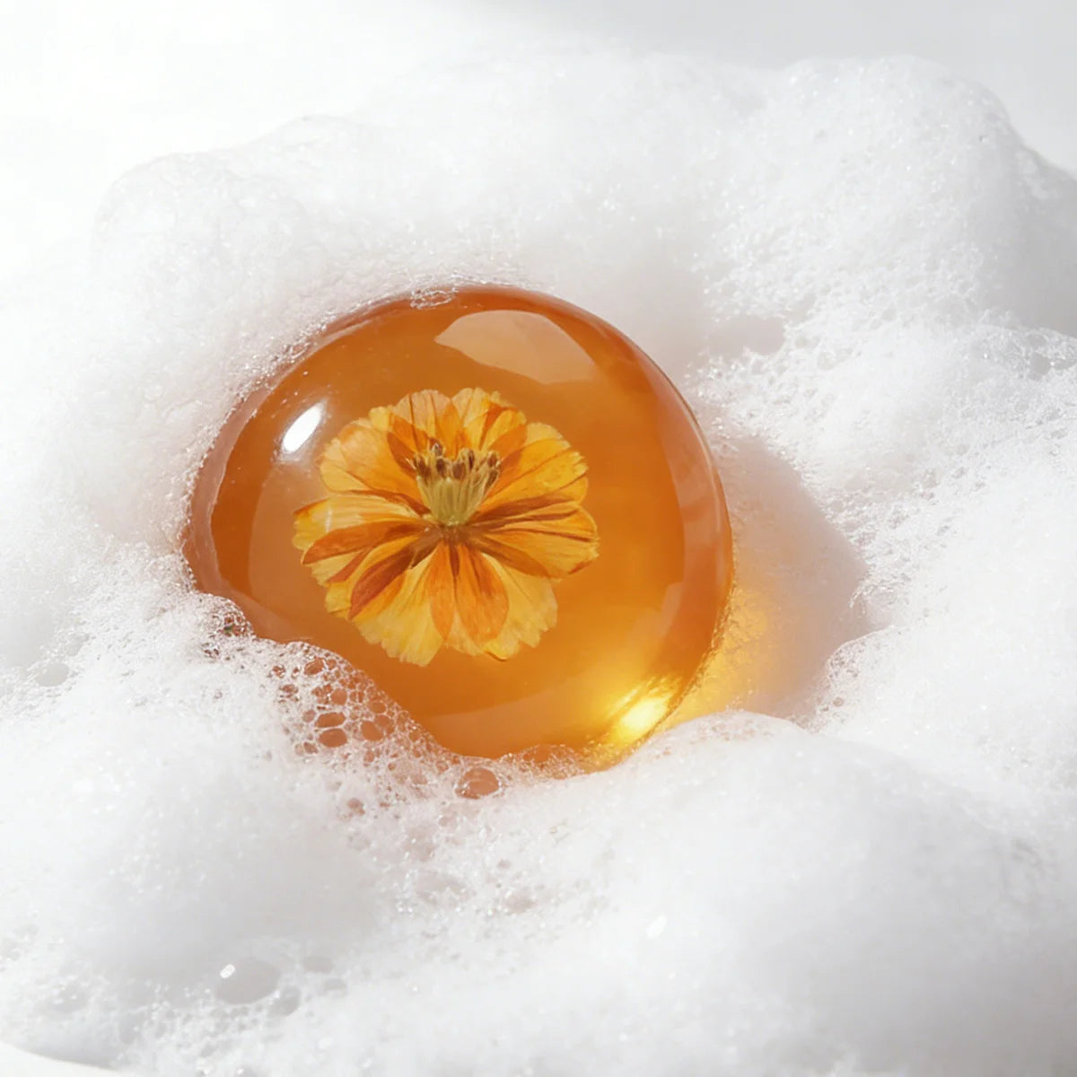 80g Natural Handmade Amino Acid Flower Soap with Coconut Oil Moisturizing Brightening Solid Cleansing and Bath Soap