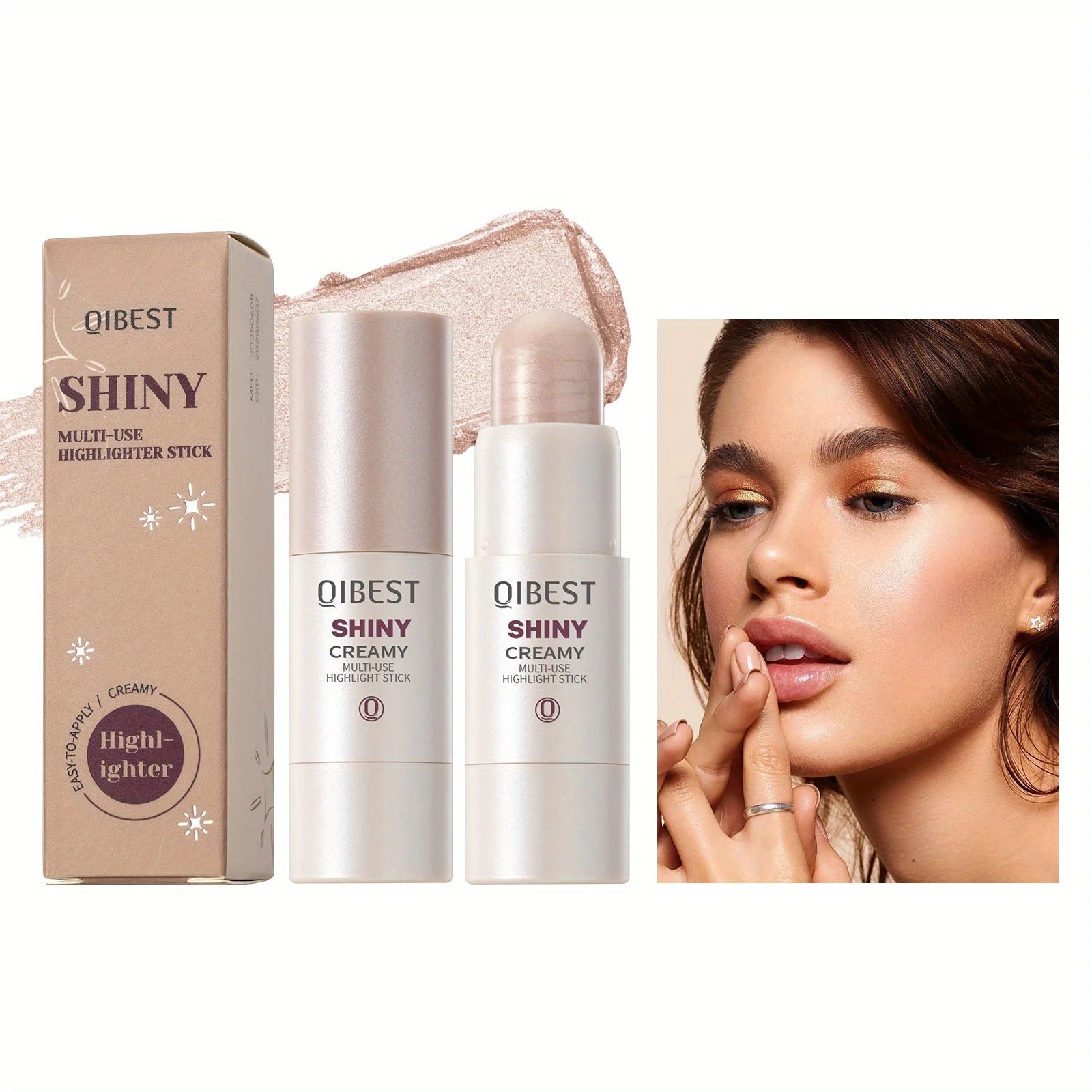 Highlight stick Clear and smart,water-sensitive face brightening and grooming,pearlescent fine flash three-dimensional highlight