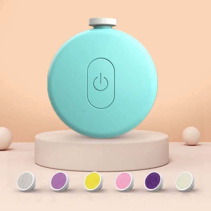 Mother and Newborn Baby Manicure Scissors 6PCS Head Electric Nail Clipper Cutter Children's Fully Automatic Nail Trimmer Grinder