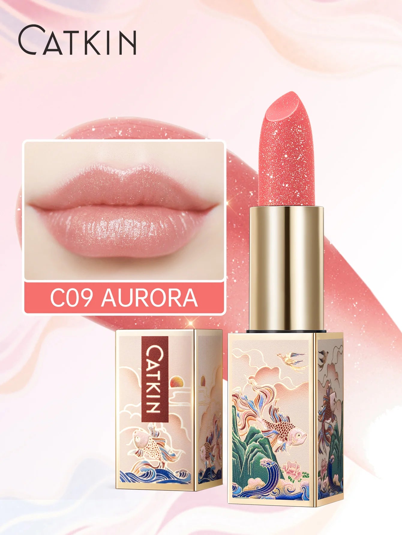 CATKIN SPARKLING LIP BALM MOONLIGHT COLOR-CHANGING LIP STICK - NEW SERIES