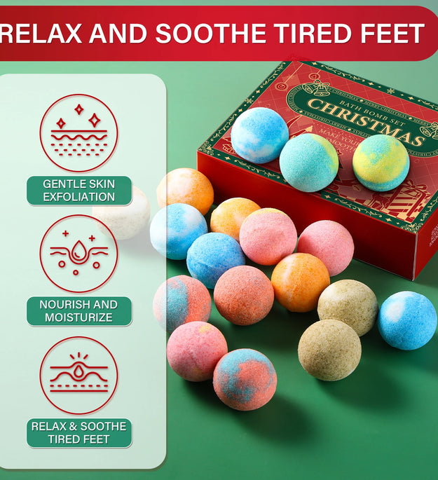 Sea salt bath ball Christmas gift box set, fragrance bathroom, healing and regulating skin oil secretion