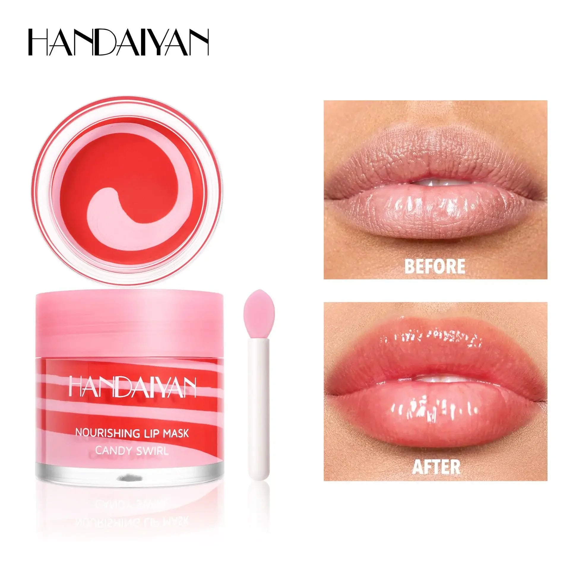 18g Strawberry Lip Balm Hydrating Lip Mask for Night Sleep Fades Lip Lines Plumps & Moisturizes Fruit-Infused Nude Lip Primer
