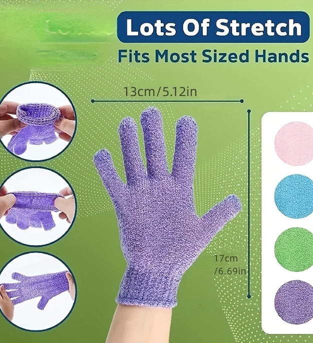 1-10pcs Colourful Exfoliating Gloves, Bath Gloves For Shower, Double Sided Exfoliating Gloves, For Spa, Massage And Body Scrubs