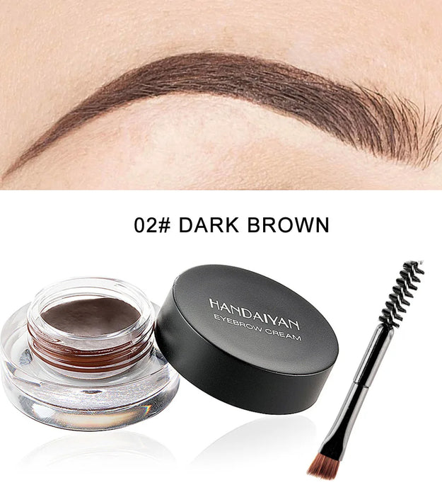 HANDAIYAN 12 Color Waterproof Eyebrow Cream Professional Eyeliner Eyebrow Gel High Brow Tint Black Eye Brow Makeup Tools