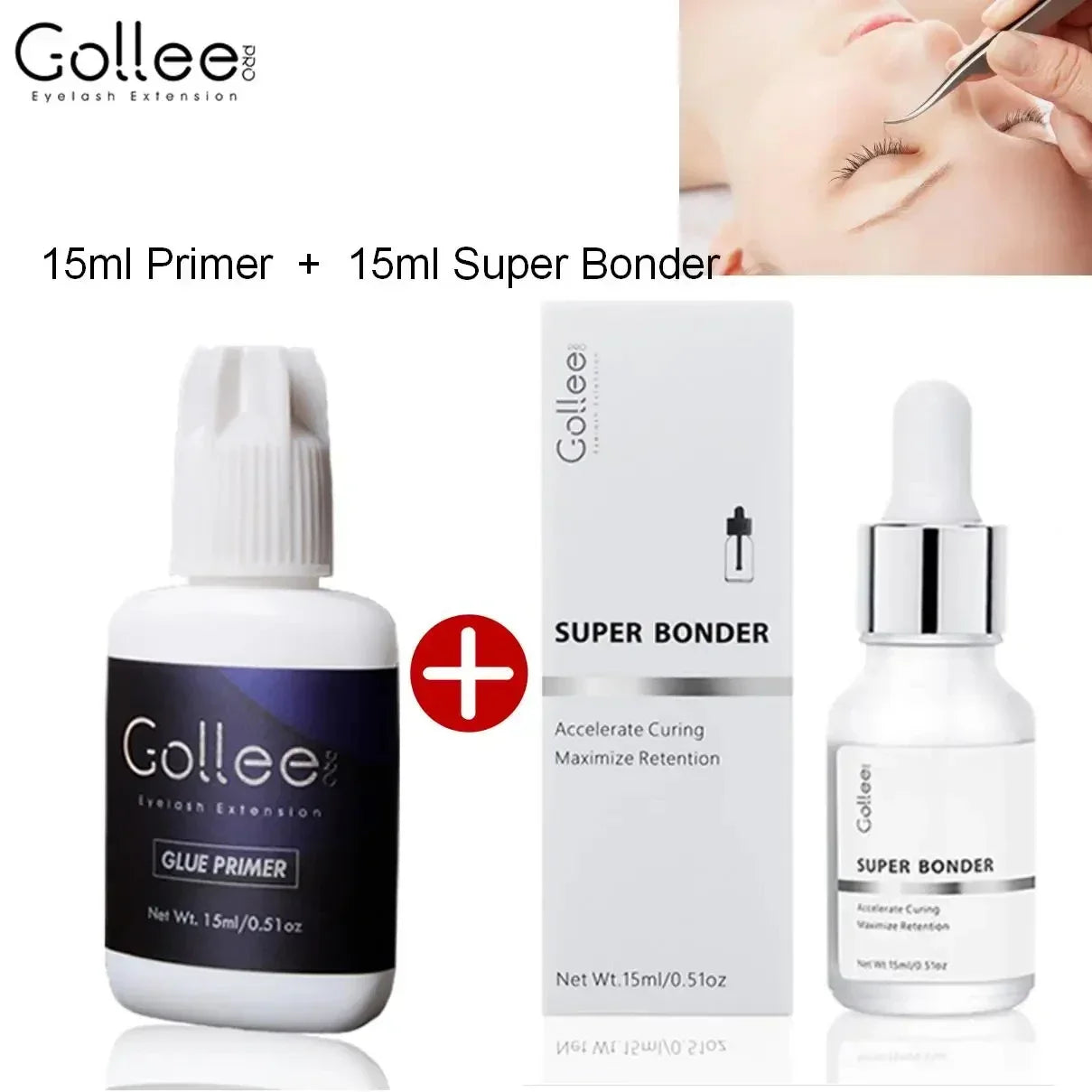 Gollee Super Bonder 1/3/5pcs Lash Longer Lasting Oilproof for golle Eyelash Extension Bonder Eyelash Enhance eyelash adhesion