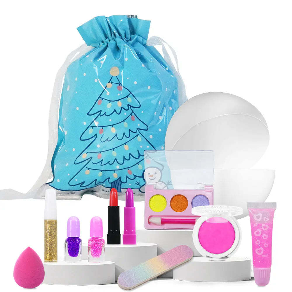 POPFEEL Christmas Surprise Makeup Mini Ball Set -10-Piece Collection with Mini Lipstick, Eyeshadow, and Nail Polish-Perfect Gift