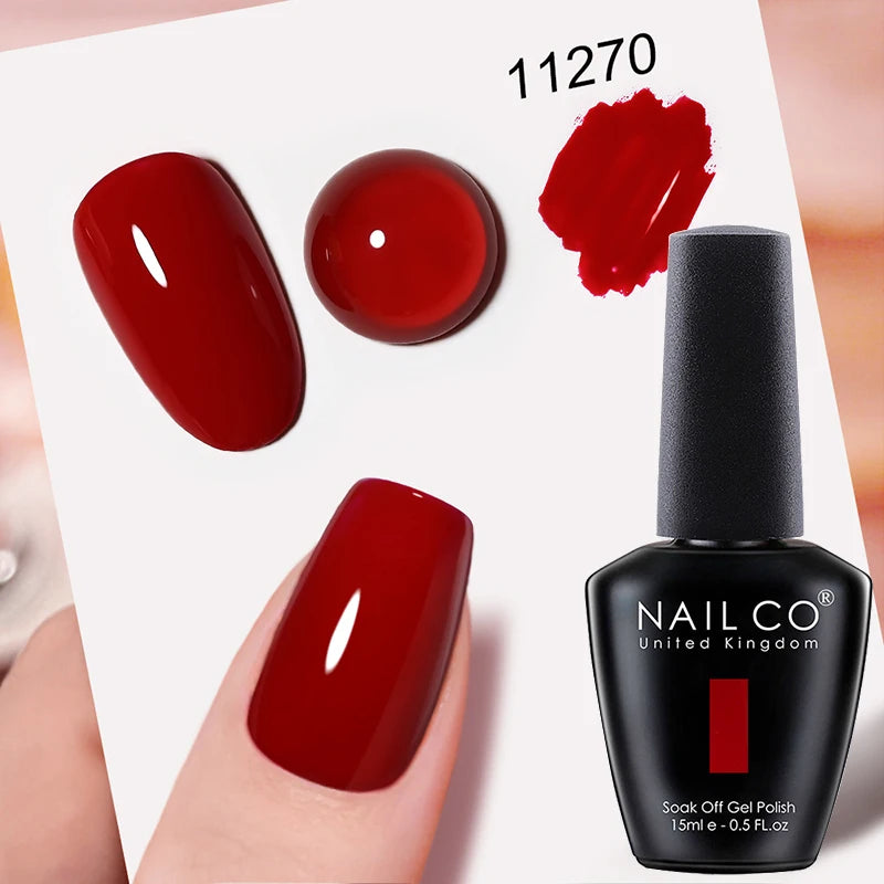 NAILCO 15ml Hema/TPO Free UV Gel Nail Polish Nail Art Manicure Nail Professionals Base Top Varnish Semi Permanent Vernis Nail