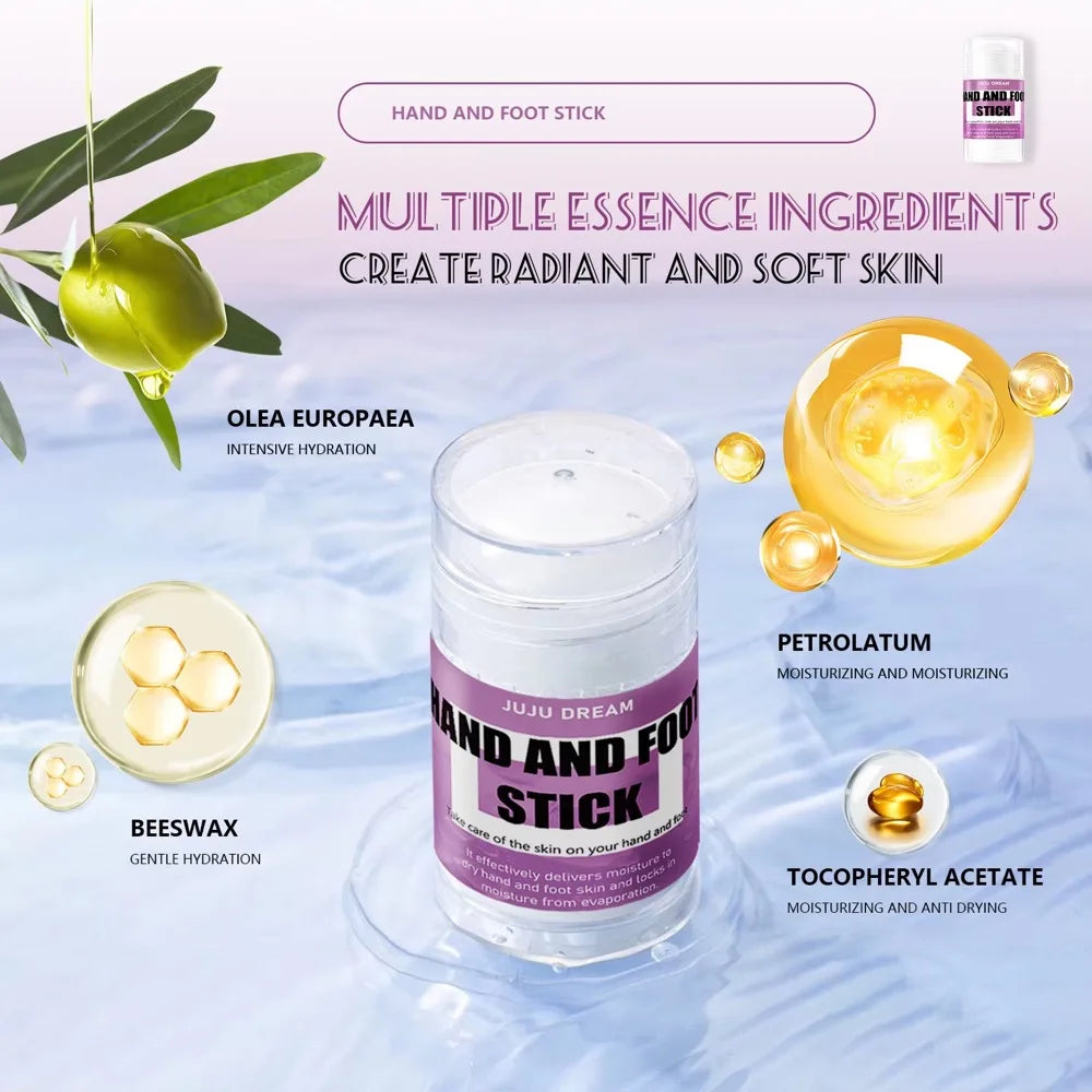 Urea Glycerin Foot & Hand Care Stick, Moisturizing Repair for Dry Cracked Skin, Gentle Formula, Long-Lasting Hydration, Unisex