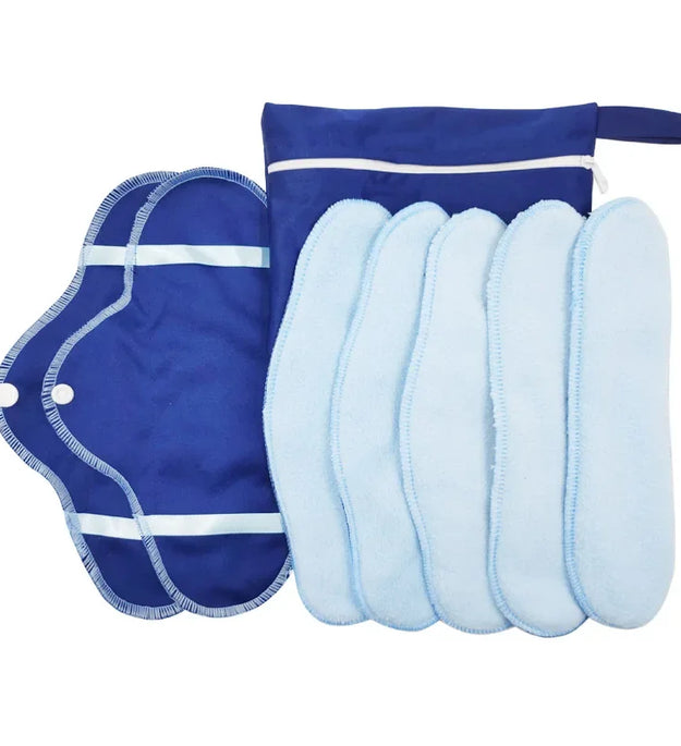 8PCS Reusable Sanitary Napkin Washable Soft Menstrual Pad Women Hygiene Sanitary Towels Postpartum Feminine Nursing Cloth