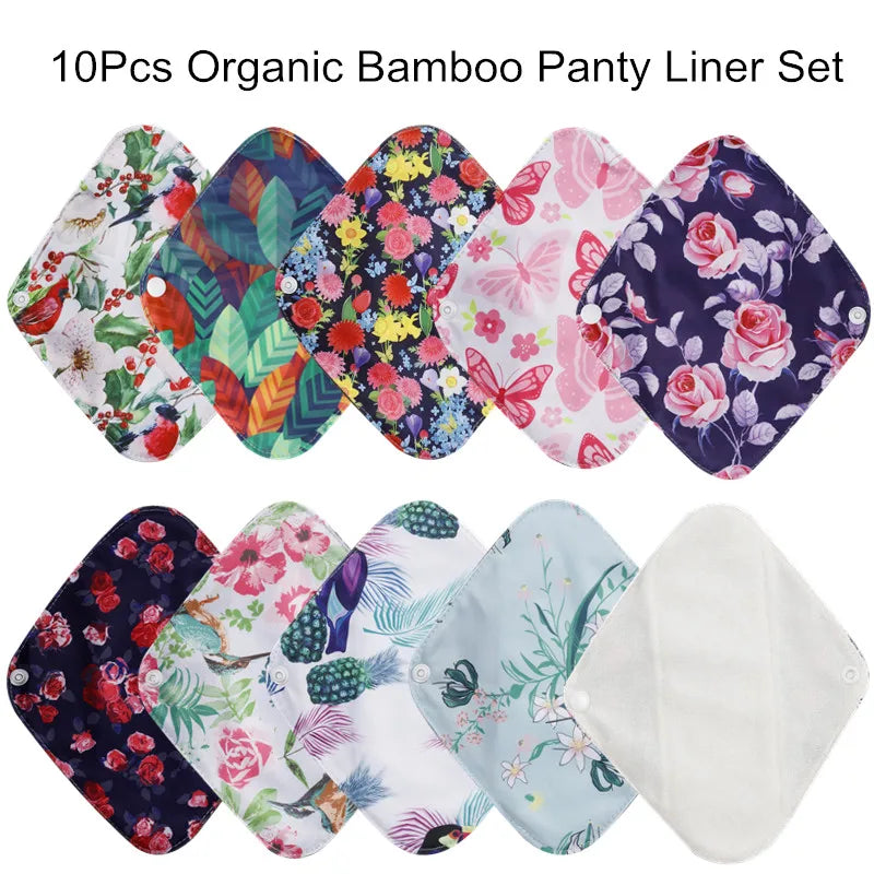 Reusable Waterproof Bamboo Fiber Pads Menstrual Cloth Sanitary Pads Feminine Maternity Hygiene Panty Liner