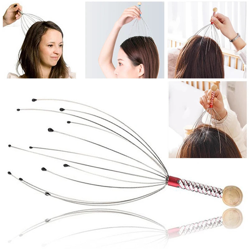 1/2PCS Head Massager Head Scratching Octopus Scalp Non Soul Extractor Divine Tool For Extracting Healthy And Healthy Hair - BlissFully