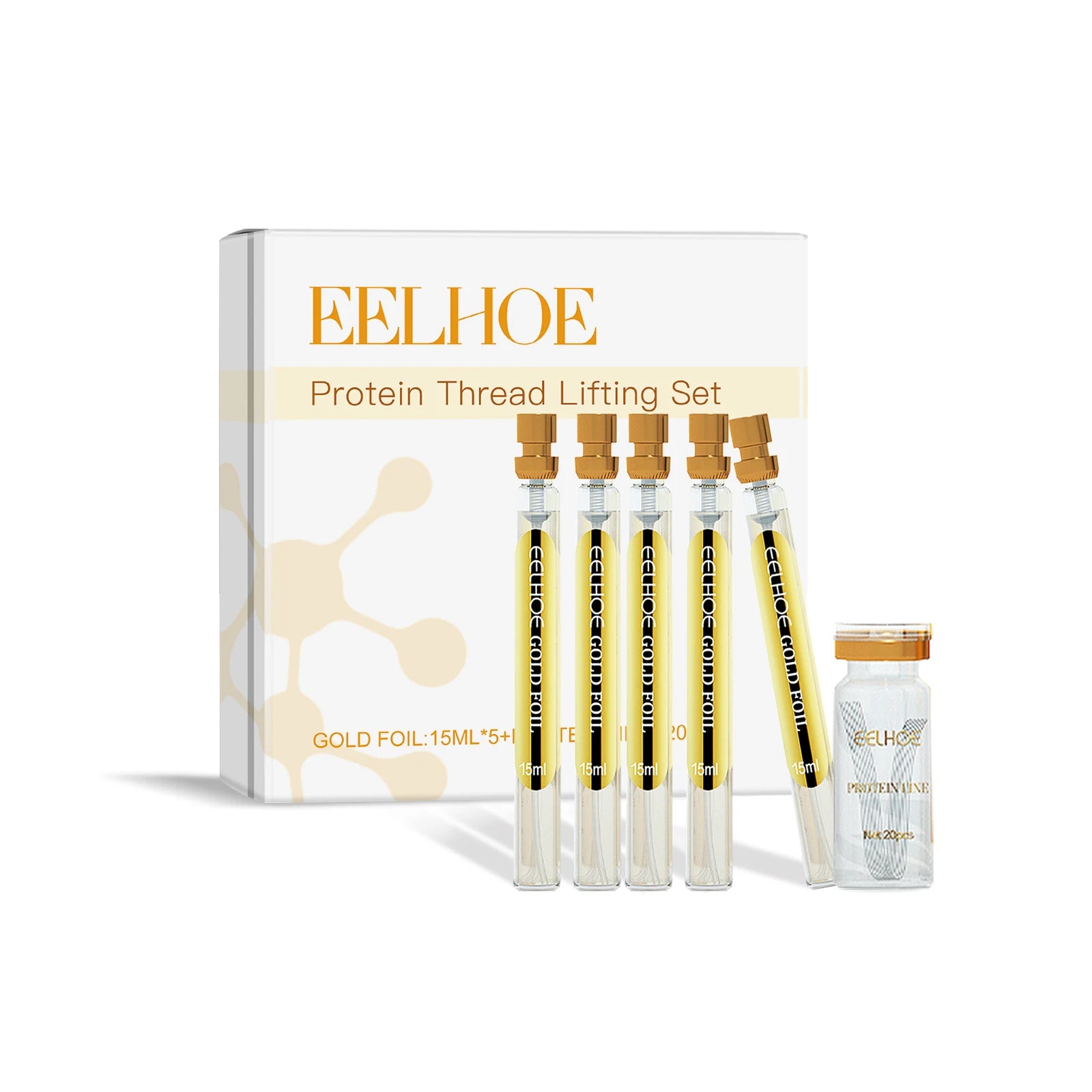 Protein Thread Lifting Set Fade Fine Lines Wrinkle Absorbable Protein Threads Collagen Face Filler Firming Moisturizing Serum