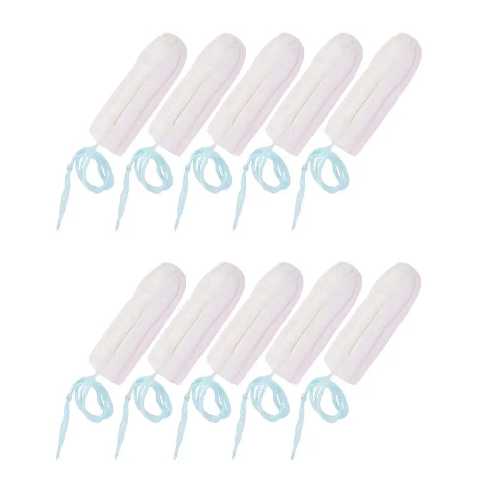 10Pcs Female Sanitary Tampons One-Time Lightweight Compact Cotton Menstrual Tool Super Absorbent Breathable Supplies