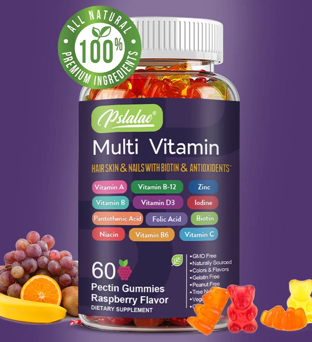 Multivitamin Gummies - with Vitamins and Minerals - Enhances Energy Levels, Immune Support, Antioxidant