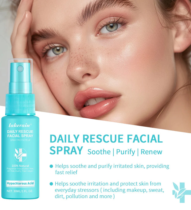 PH Balancing Toner Daily Rescue Facial Spray for Sensitive Skin Hypochlorous Acid Spray Helps Reduce Redness Breakouts Soothing
