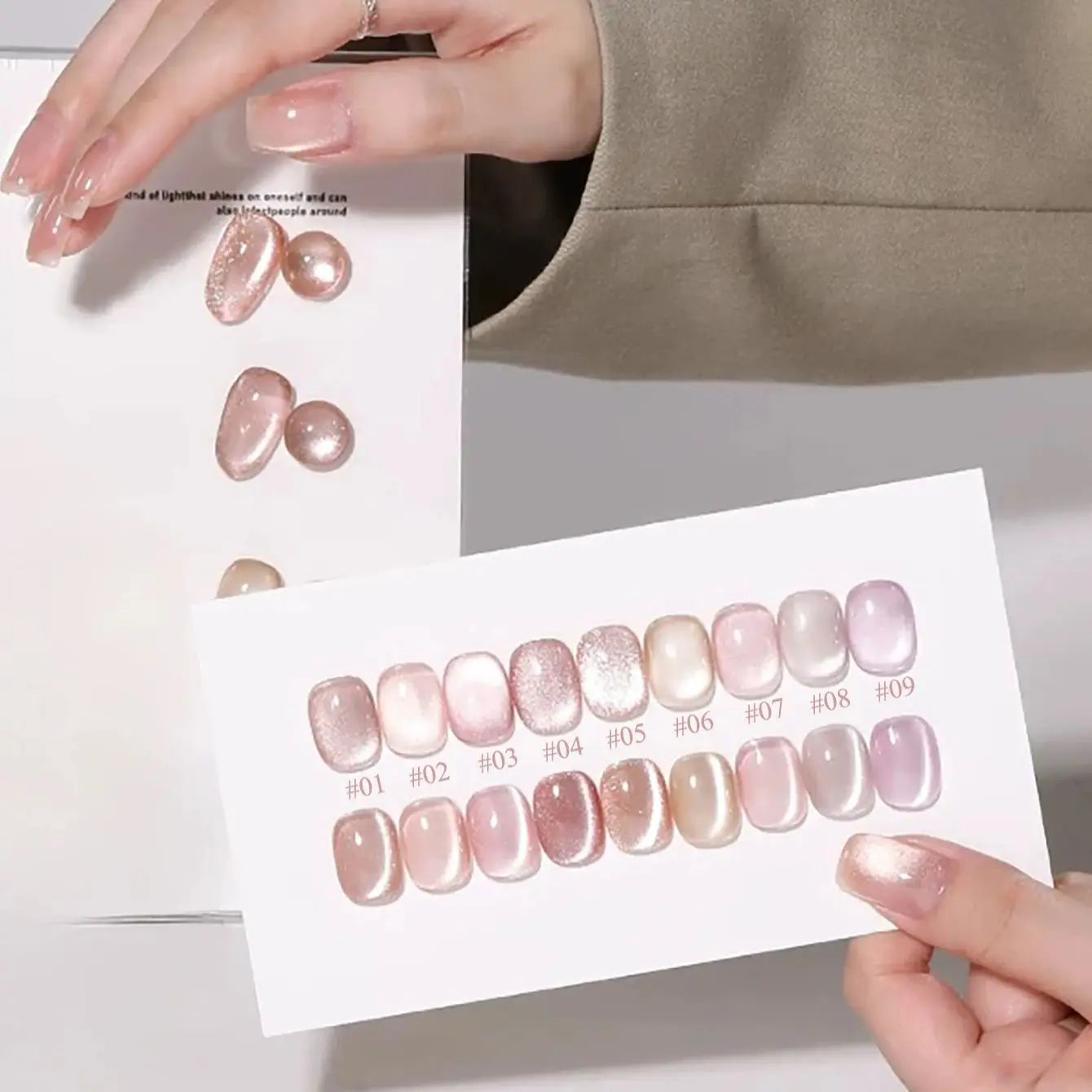 WS Black Glass Cat Magnetic Gel Nail Polish Punk Style Nail Art Manicure Varnis Semi Permanent Gel for Winter Nail Supplies