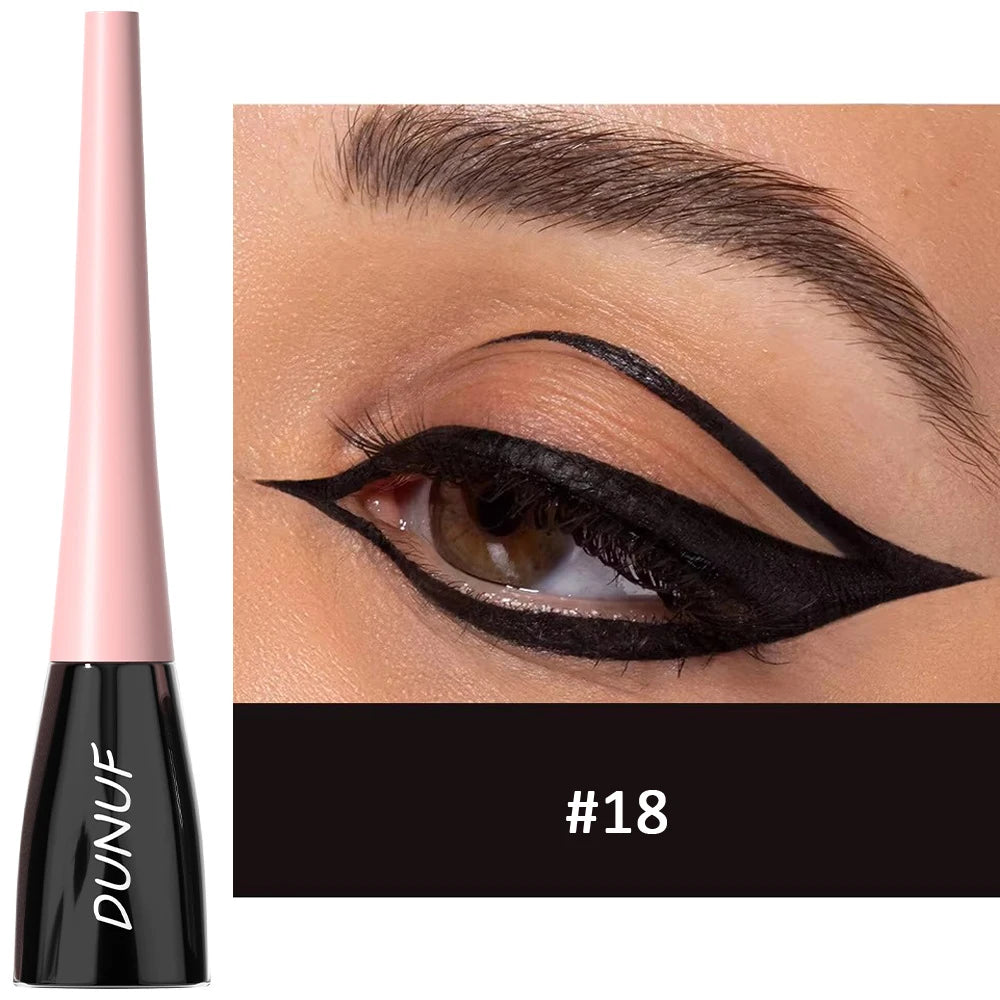 Matte Dark Green Liquid Eyeliner Pencil Waterproof Makeup Colorful Liquid Eye Liner Ultra-thin Long-Lasting Quick-Dry Eye Liner