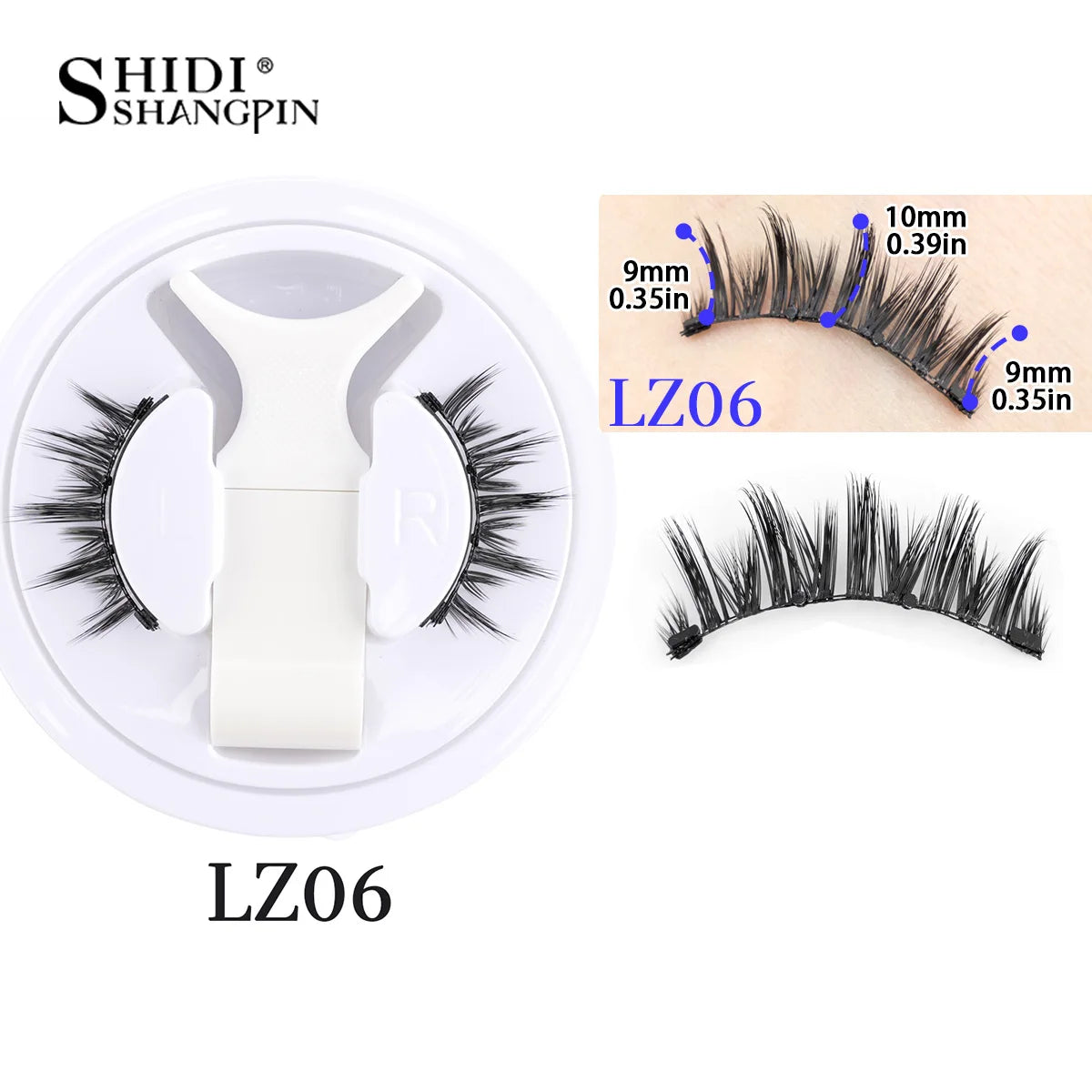 Lanjinglin Magnetic Eyelashes 1 Pair Natural Faux Mink Lashes Reusable False Eyelashes Tweezer Set Eyelash Extension Makeup Tool