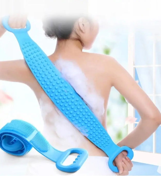 Body Scrubber Rubbing Back Peeling Massage Shower Extended Scrubber Skin Clean Brushes Body Sponge Silicone Brushes Bath Towels