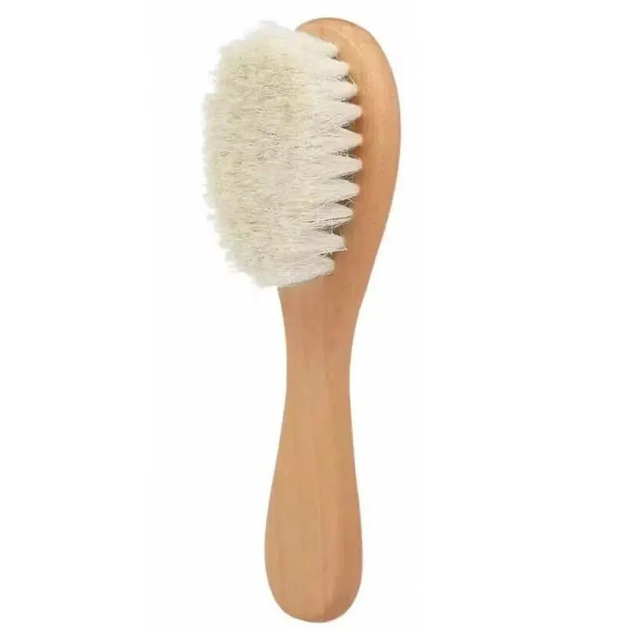 1/2 Pieces of Baby Natural Wool Wood Brush Comb Set Newborn Comb Head Massager Shower Brush Comb Baby Shower Gift