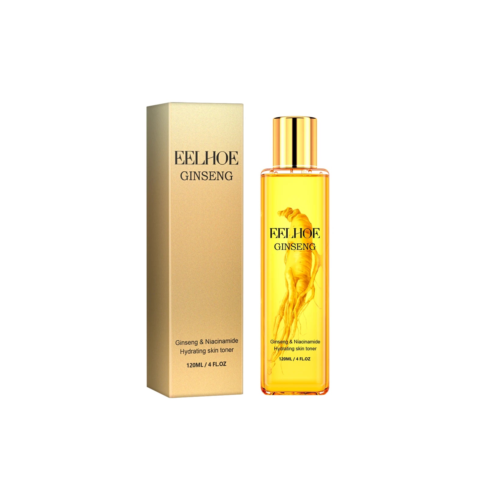 120ml Ginseng Facial Toner Shrink Pore Moisturizing Oil Control Nicotinamide Smoothing Whitening Facial Skin Care Toner Water