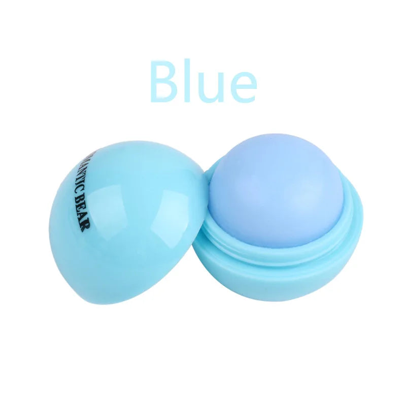 Cute Ball Shaped Lip Balm - Hydrating, Soothing, and Long-Lasting Lip Plumper with Non-Stick Cup for Preventing Frost Cracking a