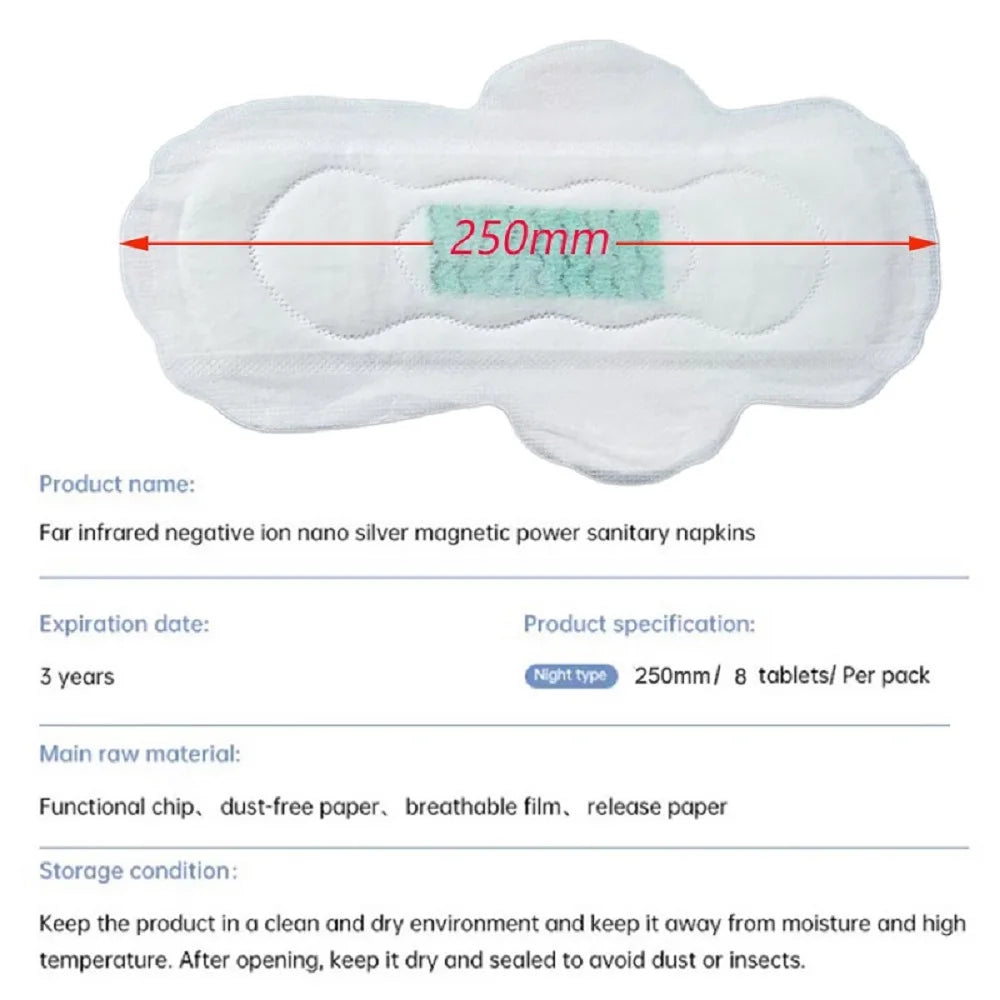 90Pcs/3Pack Anion Sanitary Pads Kill Bacteria Panty Liner Anti Inflammation Remove Yeast Infection Menstrual Pad Anion Sanitary
