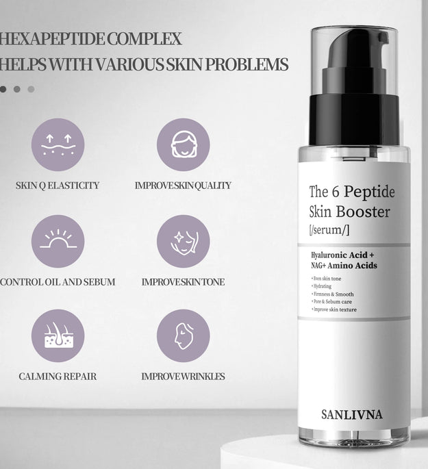 6 Peptide Essence Facial Refreshing Skin Care Set Contains Collagen to Improve Fine Lines, Brighten Skin, Moisturize and Nourish - BlissFully