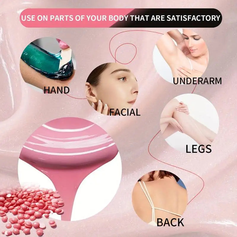 Wax Beans Solid Hair Remover No Strip Depilatory Hot Film Hard Wax Bead Hair Removal for Body Eyebrow Bikini Face Leg