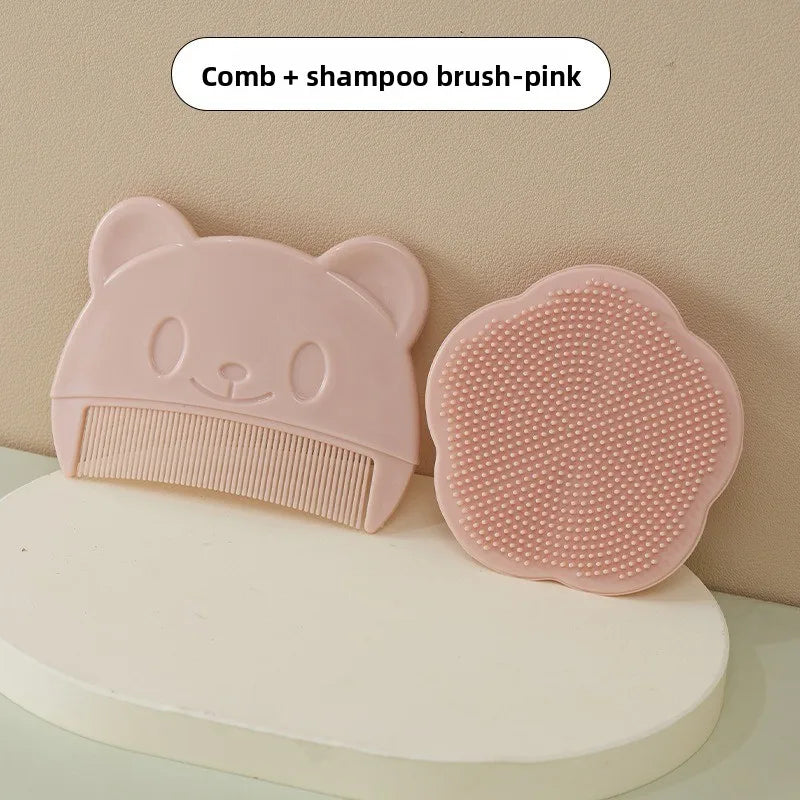 Bear-Shaped Baby Combs for Removing Cradle Cap: Hair Brushes for Boys & Girls, Newborn Scalp Combs to Clear Cradle Rust