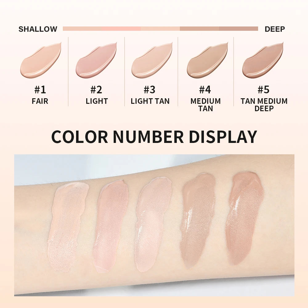 High Coverage CC cream Foundation Tinted Hydrator Matte Finish Light Oil-Free Moisturizing Makeup Hyaluronic Acid Sheer