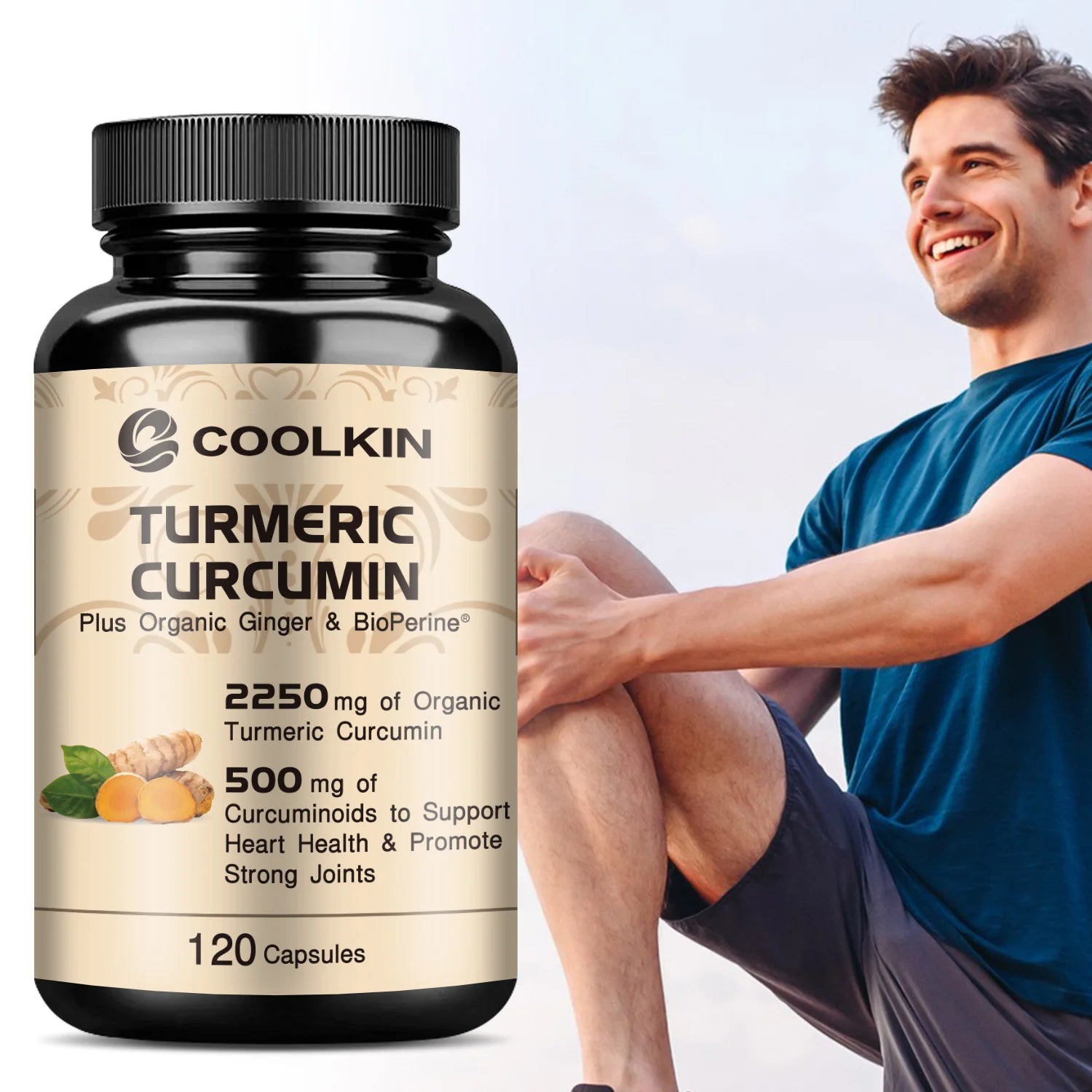 Turmeric Curcumin - with 95% Curcumin, Bioperine - Promotes Optimal Absorption,Immune Support and Joint - 120 Capsules