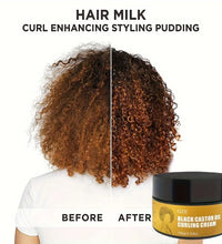 GZE Black Castor Oil Curl Defining Cream Non-stick Hydrates & eliminates frizz, Hair-Smoothing Anti-Frizz Cream to Define - BlissFully