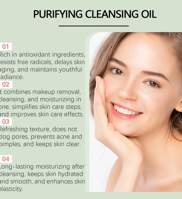 Makeup Removal Oil Non-Greasy Cleanse Purifying Pores Moisturizing Refresher Non Irritating Facial Makeup Remover Cleansing Oil